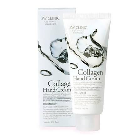 کرم دست آبرسان و ترمیم‌کننده 3W Clinic Collagen Hand Cream (100ml)