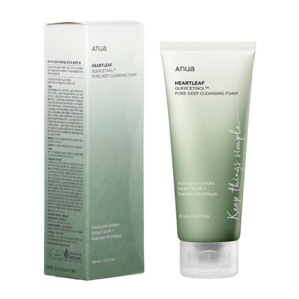 شوینده پاک کننده عمیق منافذ انواANUA Heartleaf Quercetinol Pore Deep Cleansing Foam (150ml)