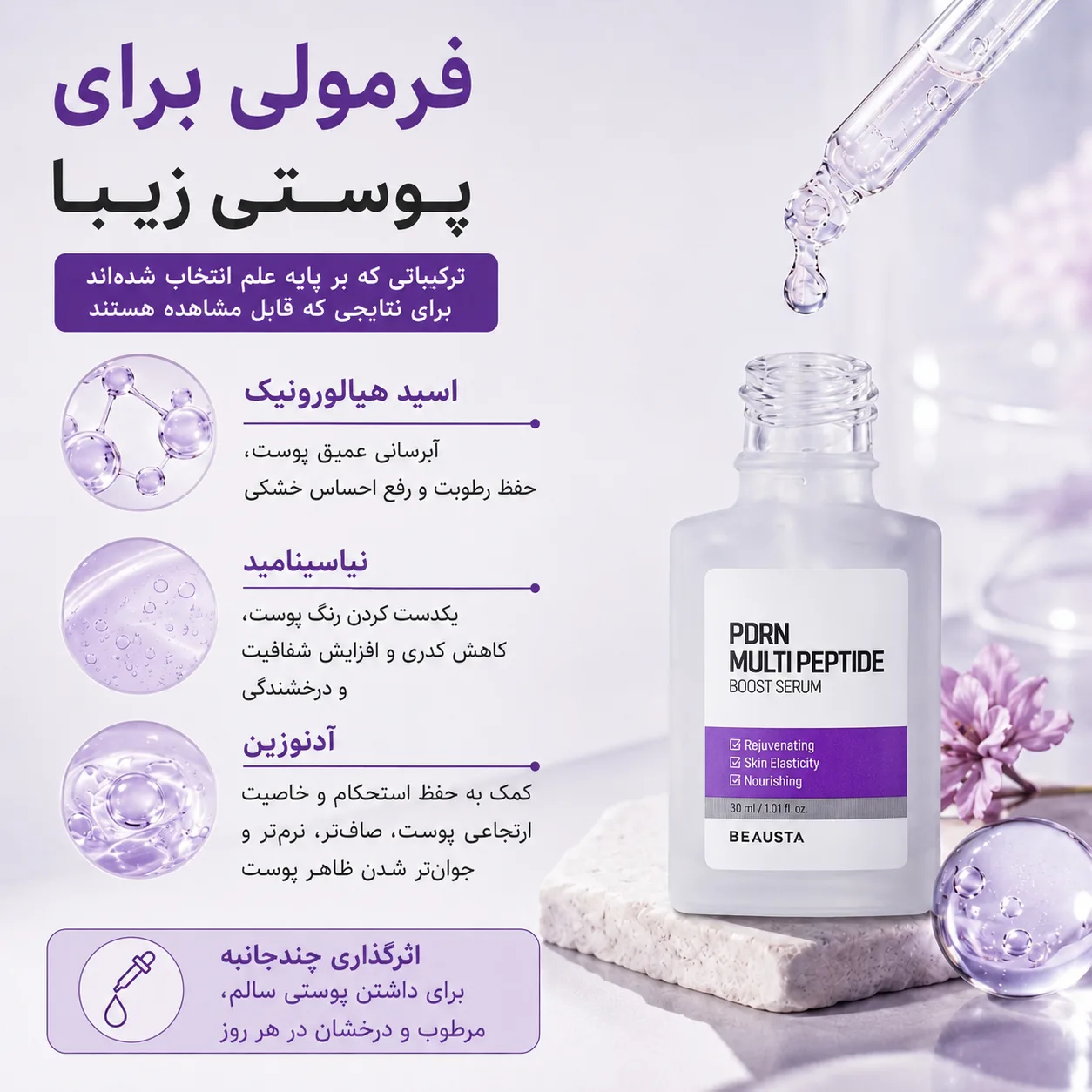 سرم بوستر PDRN مولتی پپتاید بیوستا 30 میلی لیتر