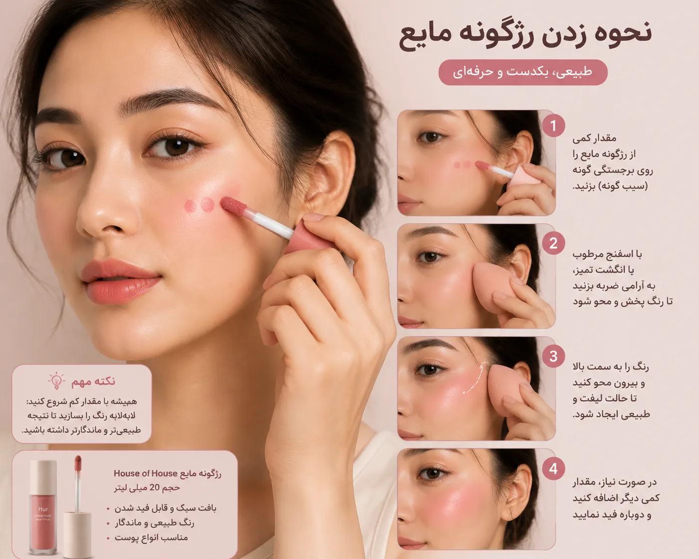 چگونه رژگونه بزنیم؟
