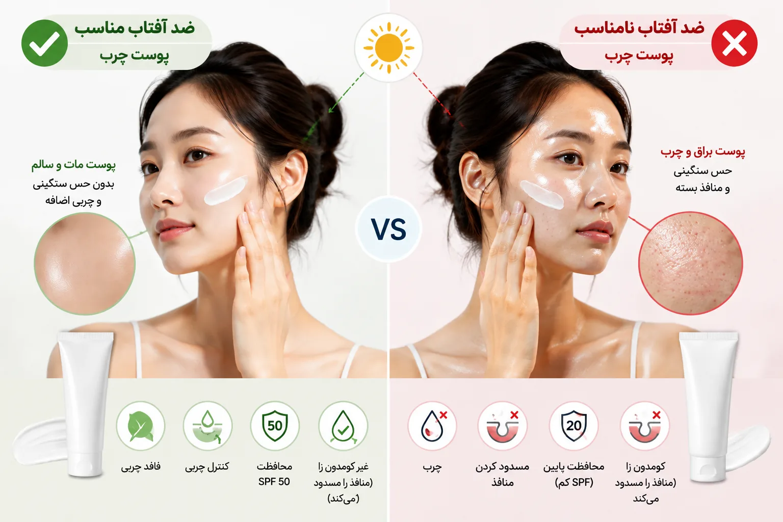 بهترین کرم ضد آفتاب سفید کننده برای پوست چرب