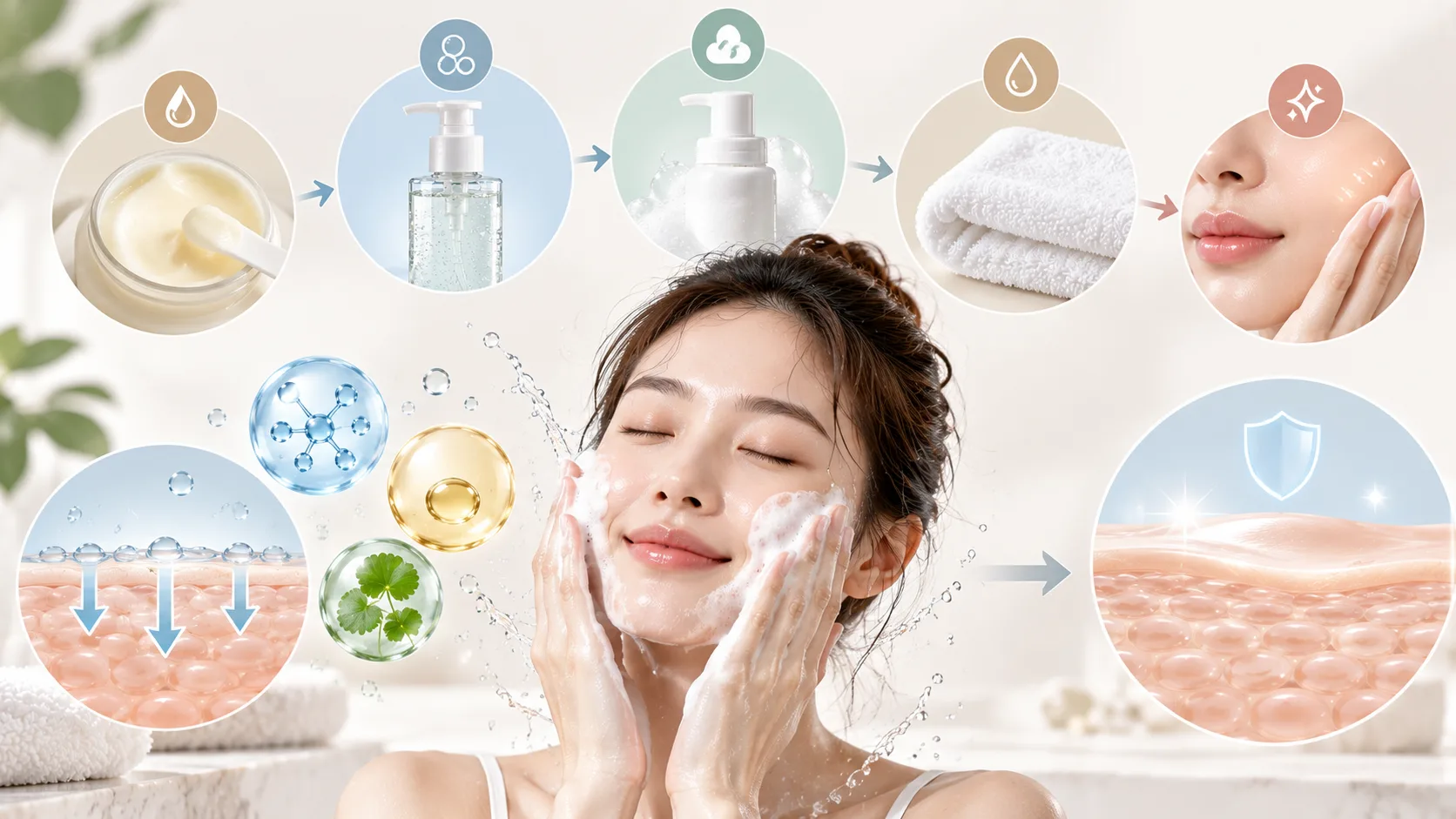 اینفوگرافیک بهترین شوینده صورت کره ای برای پوست خشک و حساس